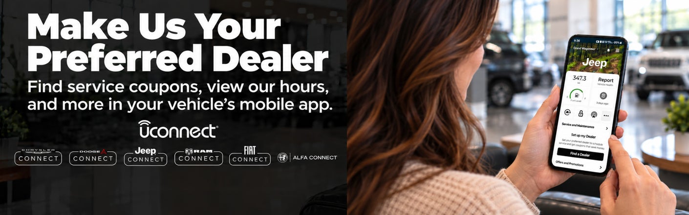 uconnect® make us your preferred dealer | Briggs Chrysler Dodge Jeep Ram of Fort Scott in Fort Scott KS