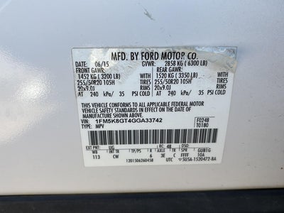 2016 Ford EXPLORER Base