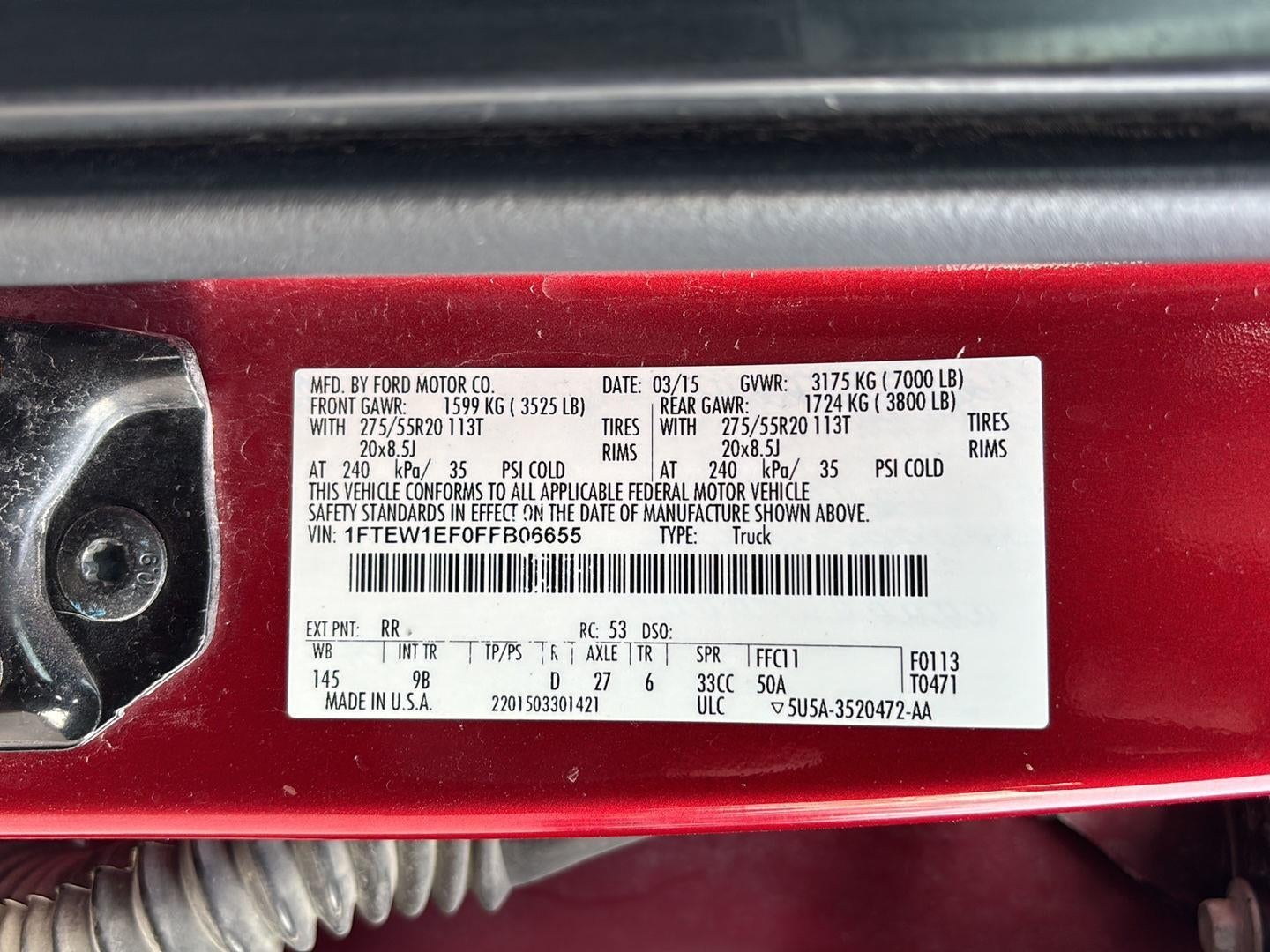 2015 Ford F-150 Platinum