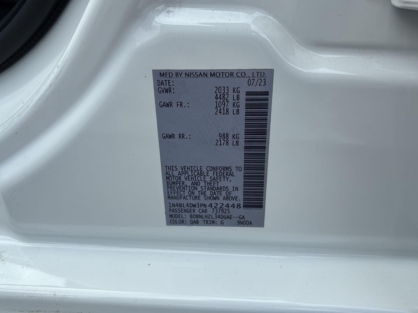 2023 Nissan Altima 2.5 SV