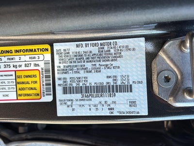 2018 Ford Fusion Hybrid SE