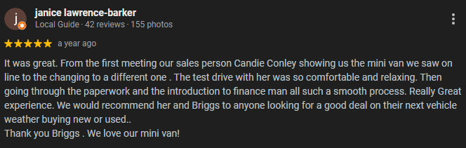 Briggs Chrysler Dodge Jeep Ram of Fort Scott - Google Review 1